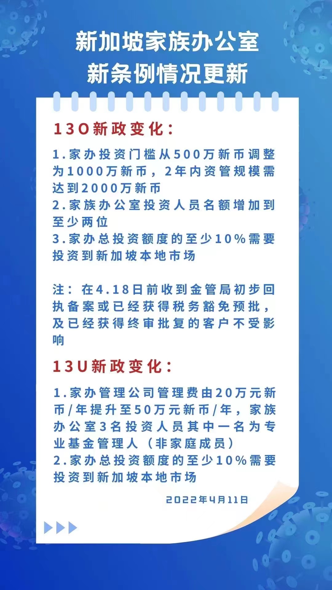 新加坡家族办公室新政策