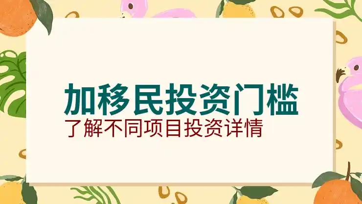 加拿大移民要多少钱？详细费用解析