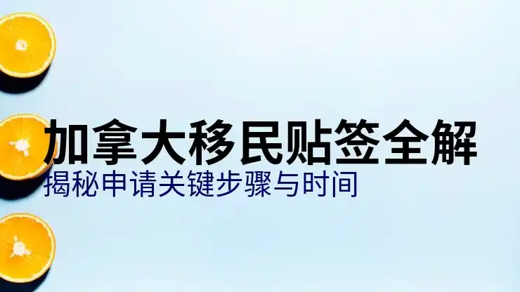加拿大移民出国：申请步骤与注意事项